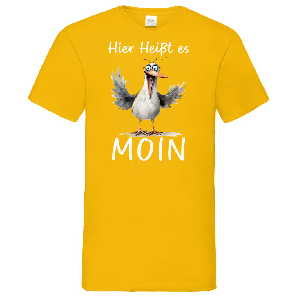 Herren Basic V-Neck T-Shirt MOINMOIN-07