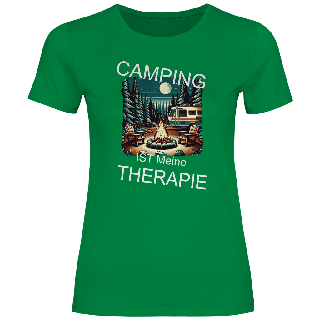 Damen T-Shirt Camping-Therapie-01