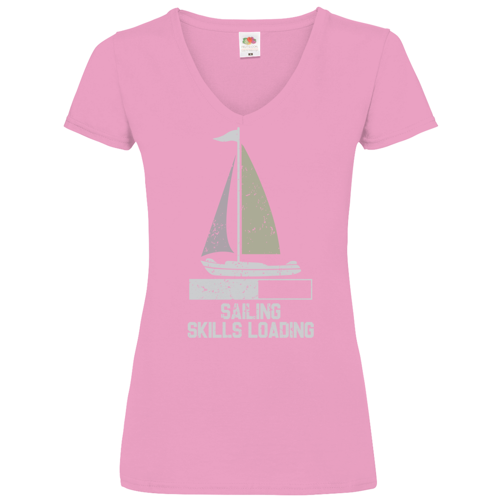 Damen Basic V-Neck T-Shirt Sailing-03