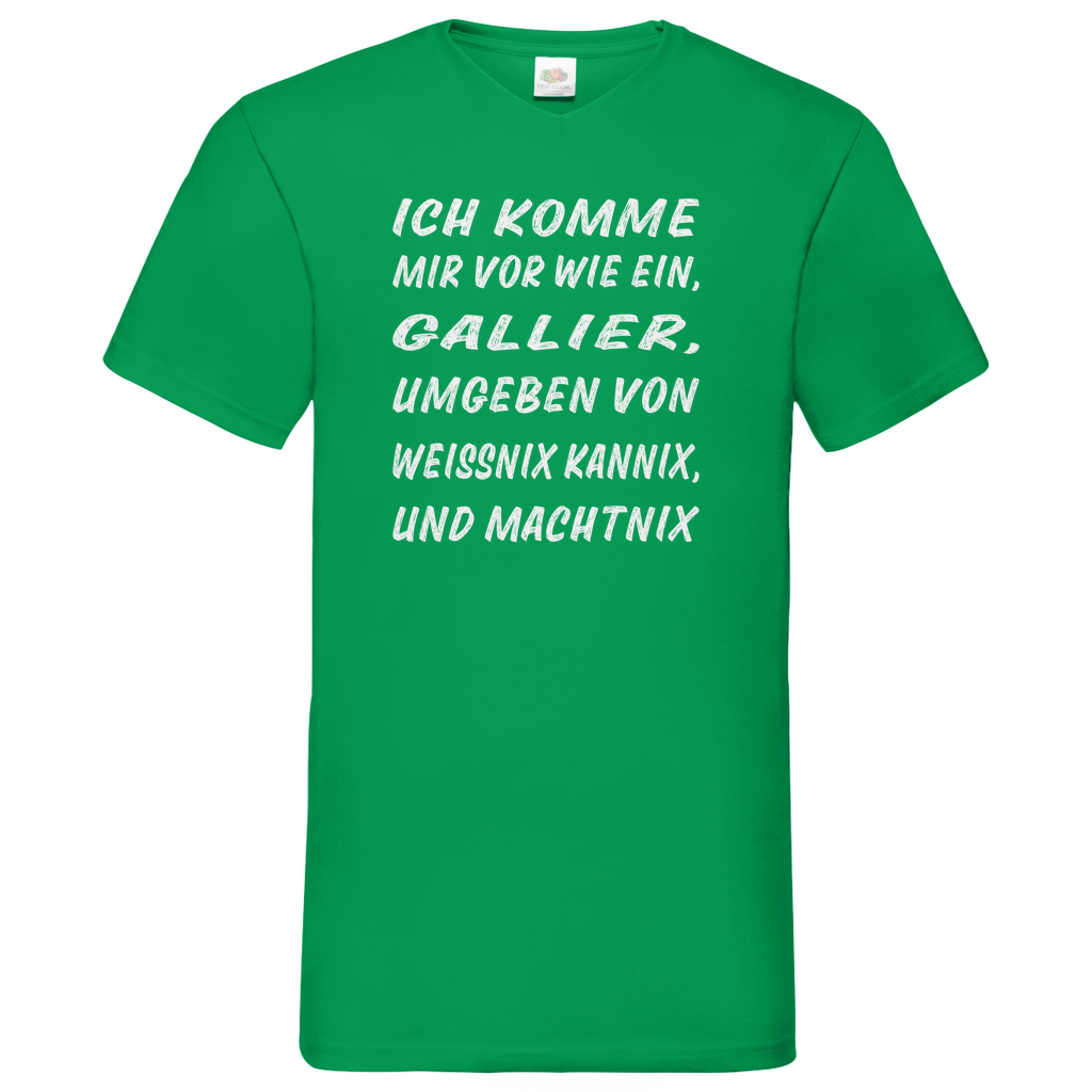 Herren Basic V-Neck T-Shirt spruch021