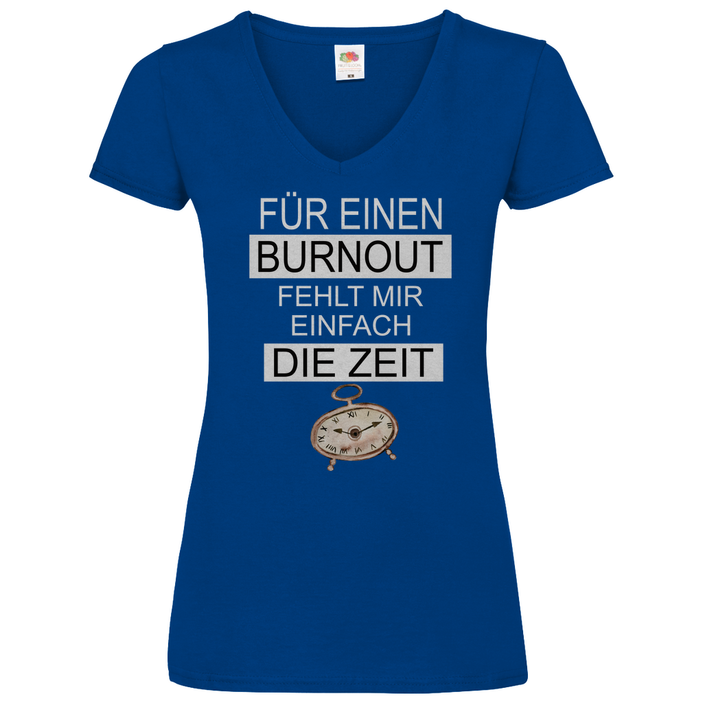 Damen Basic V-Neck T-Shirt für ein burnout-01
