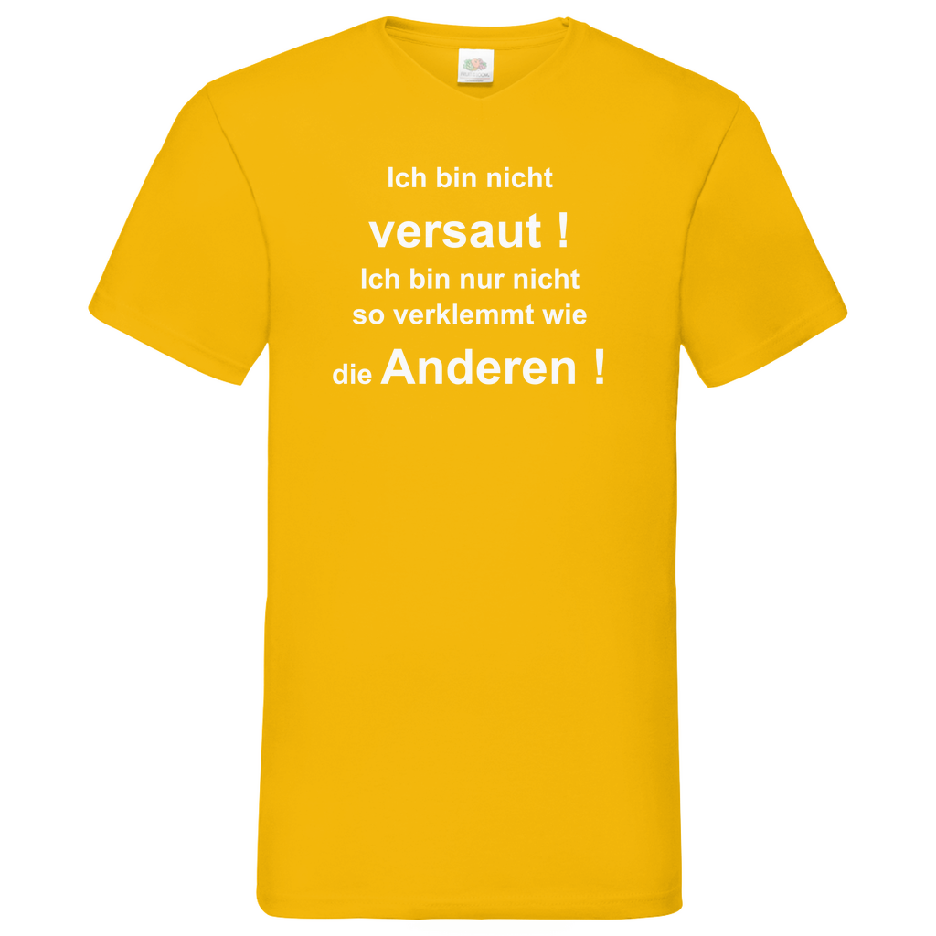 Herren Basic V-Neck T-Shirt ich bin nicht-01
