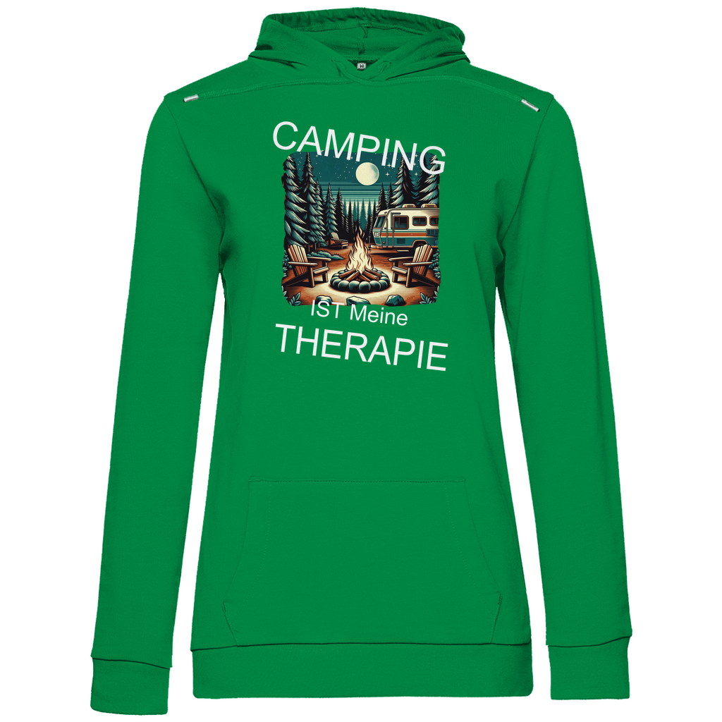Damen Promo Hoodie Camping-Therapie-01