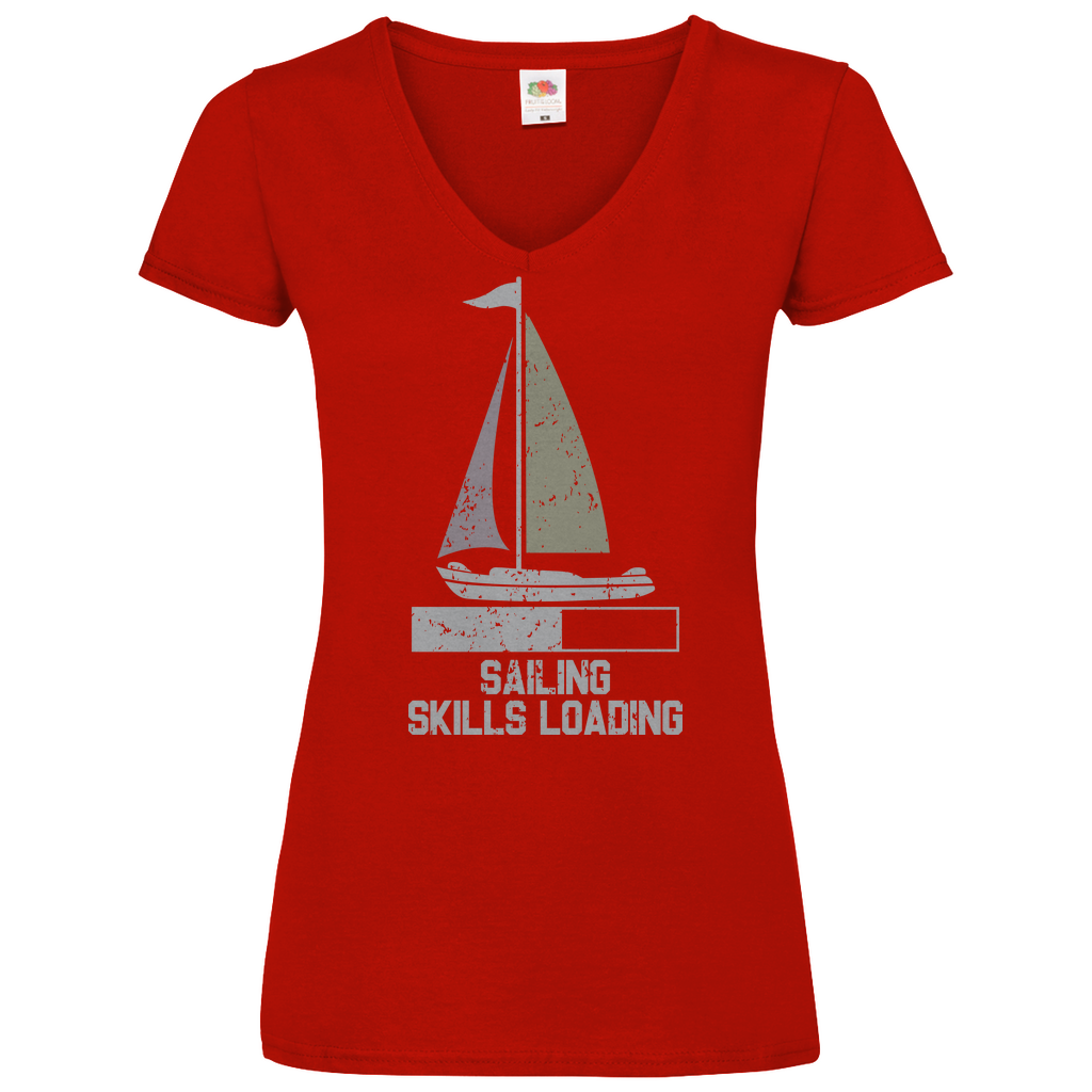 Damen Basic V-Neck T-Shirt Sailing-03