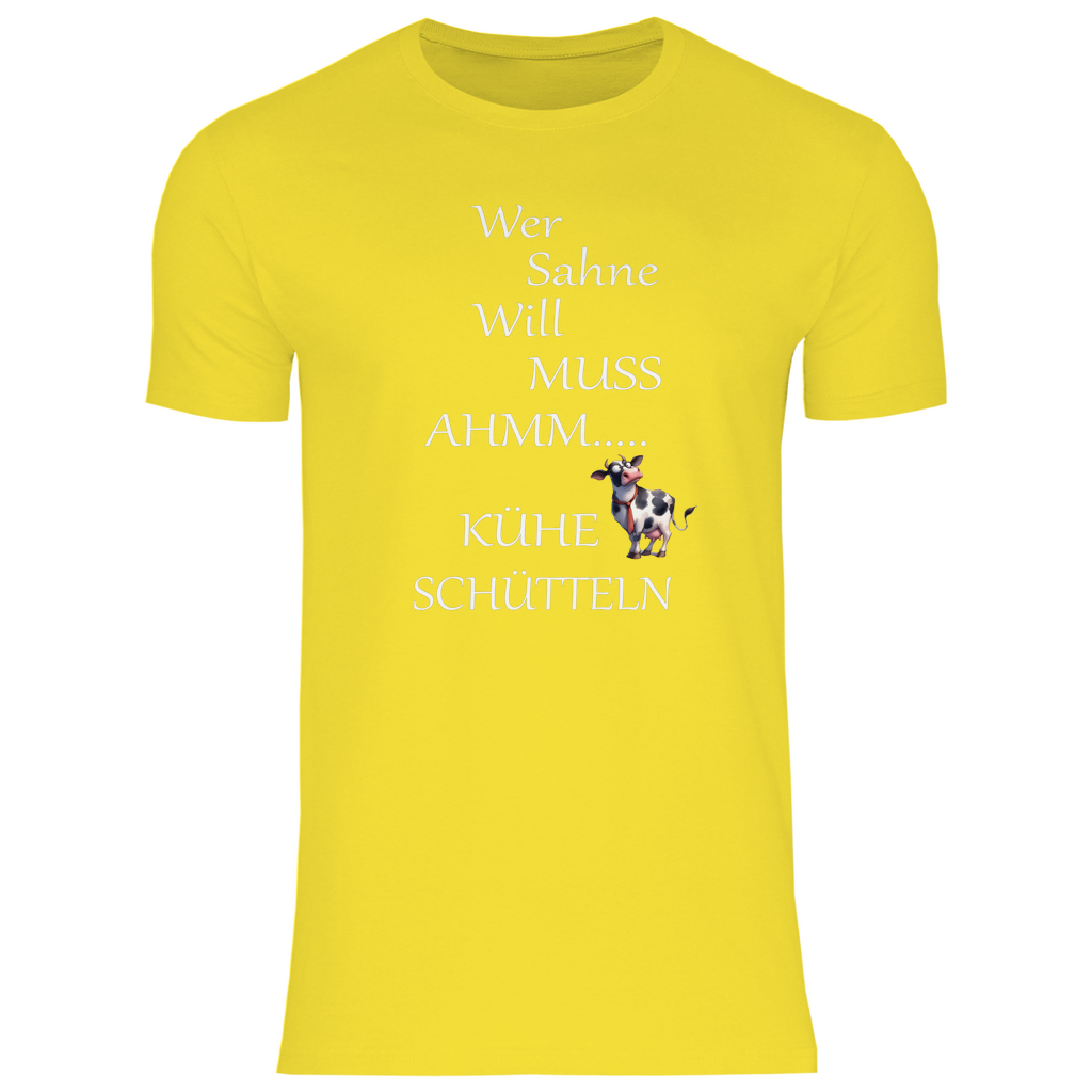 Herren T-Shirt wer sahne will-w