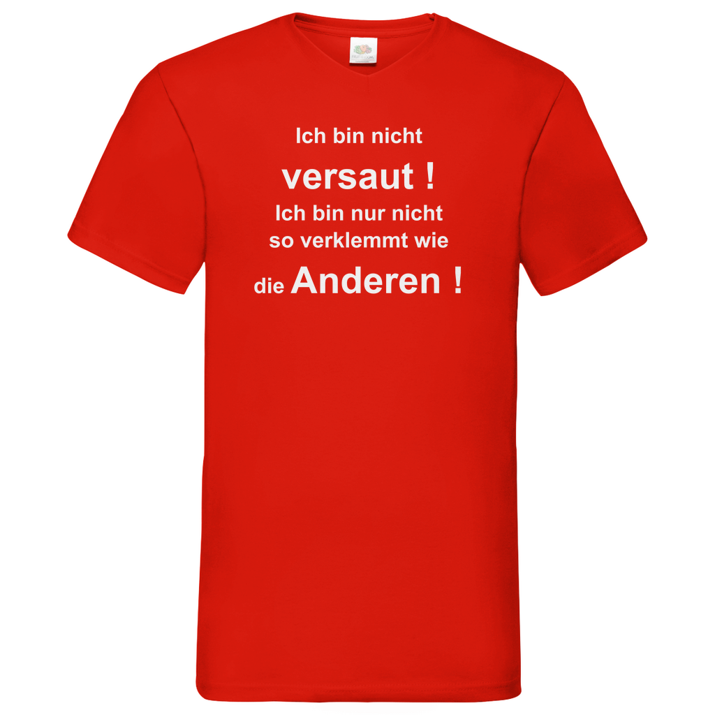 Herren Basic V-Neck T-Shirt ich bin nicht-01