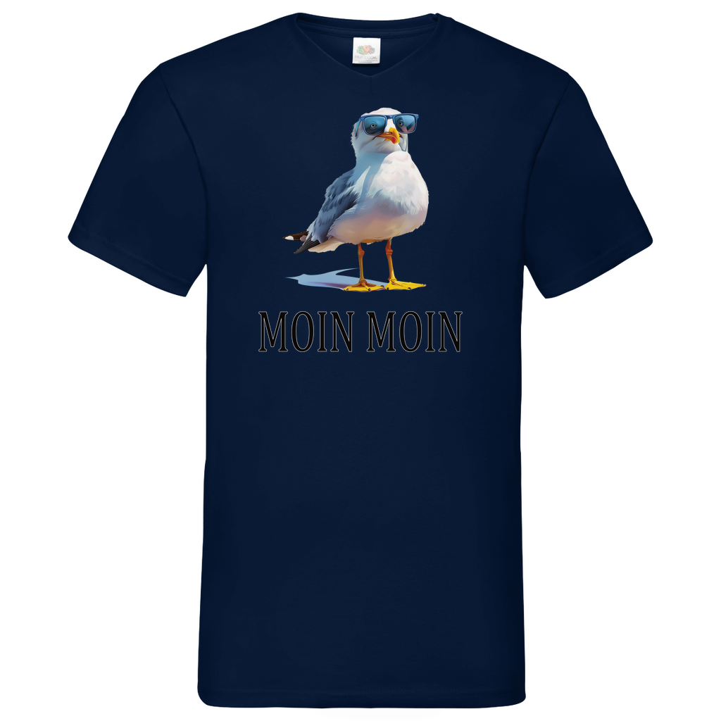 Herren Basic V-Neck T-Shirt MOINMOIN-02