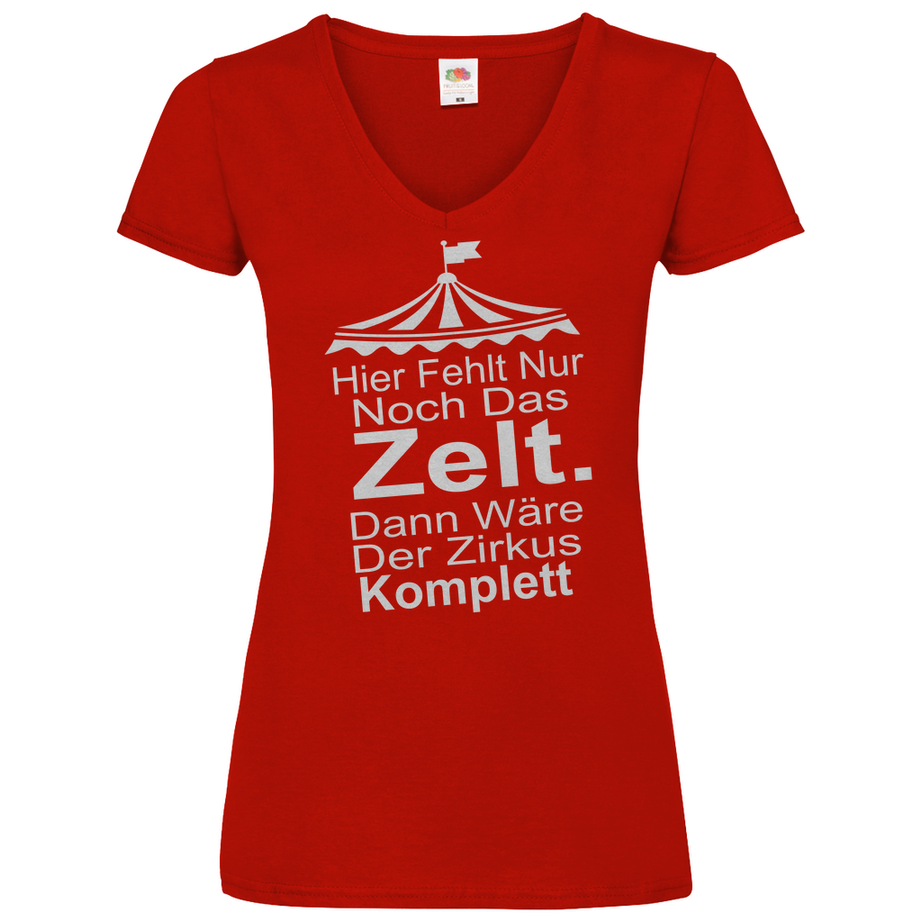 Damen Basic V-Neck T-Shirt hier fehlt nur noch-w