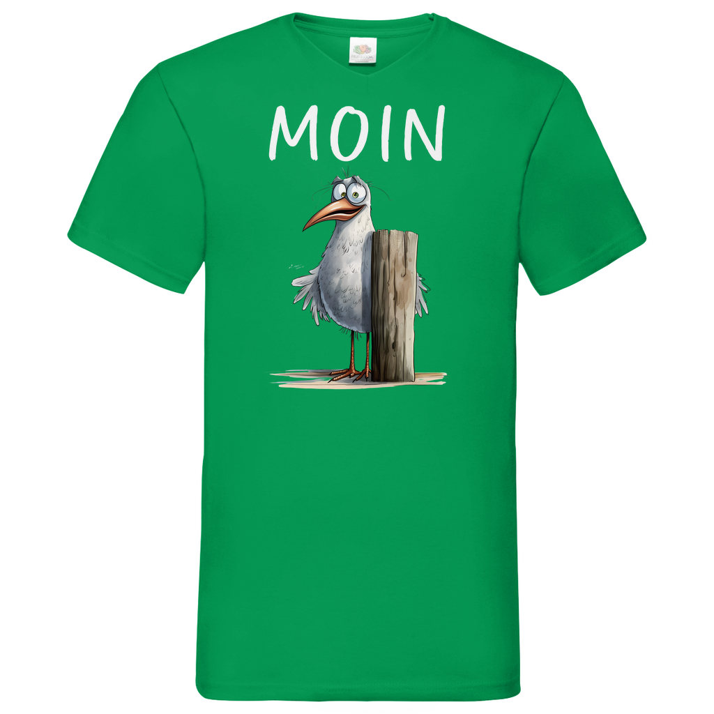 Herren Basic V-Neck T-Shirt MOINMOIN-05