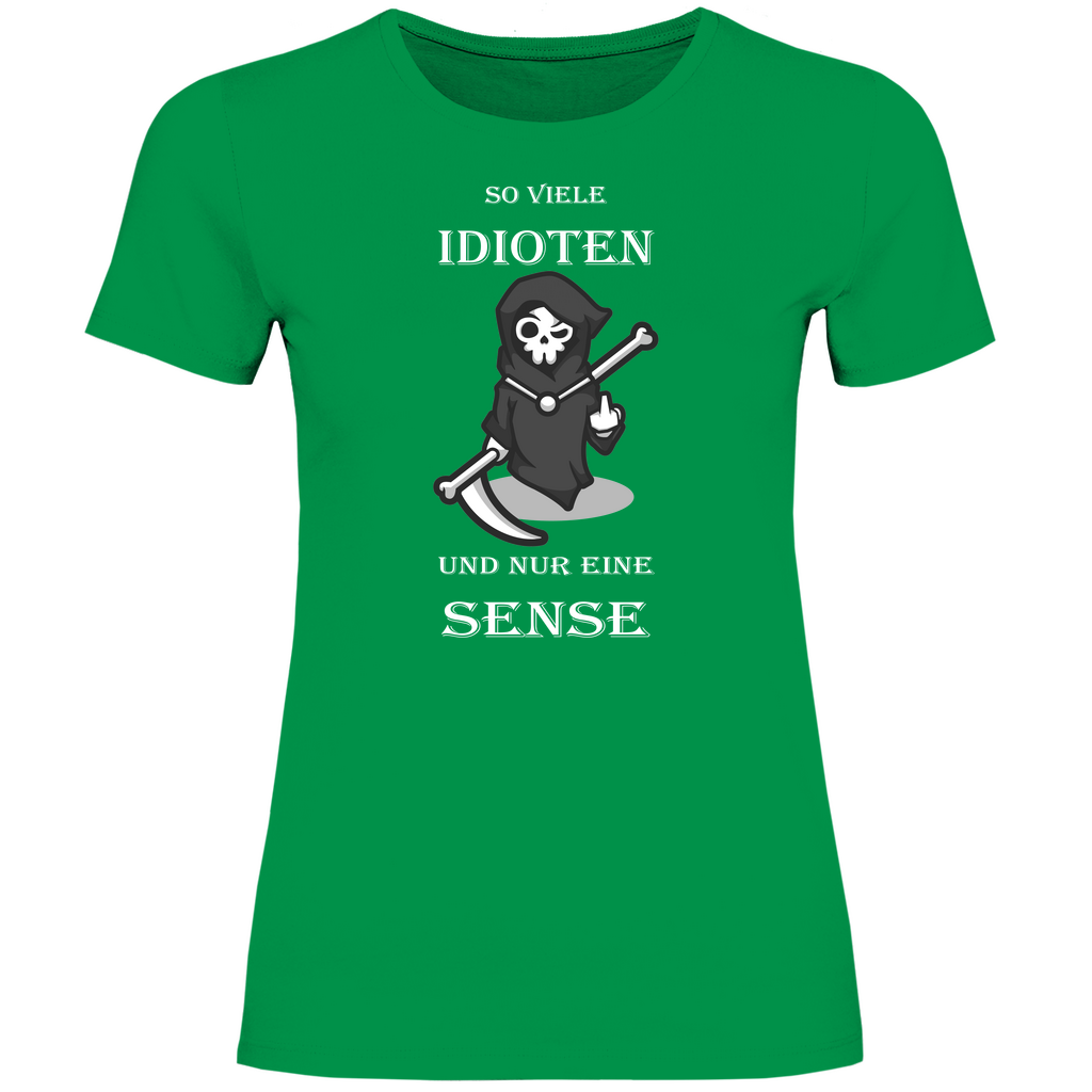 Damen T-Shirt So viele Idioten-01