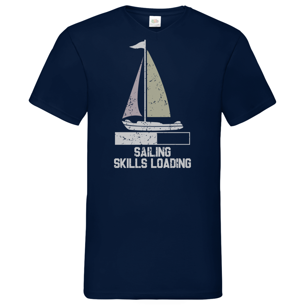 Herren Basic V-Neck T-Shirt Sailing-03