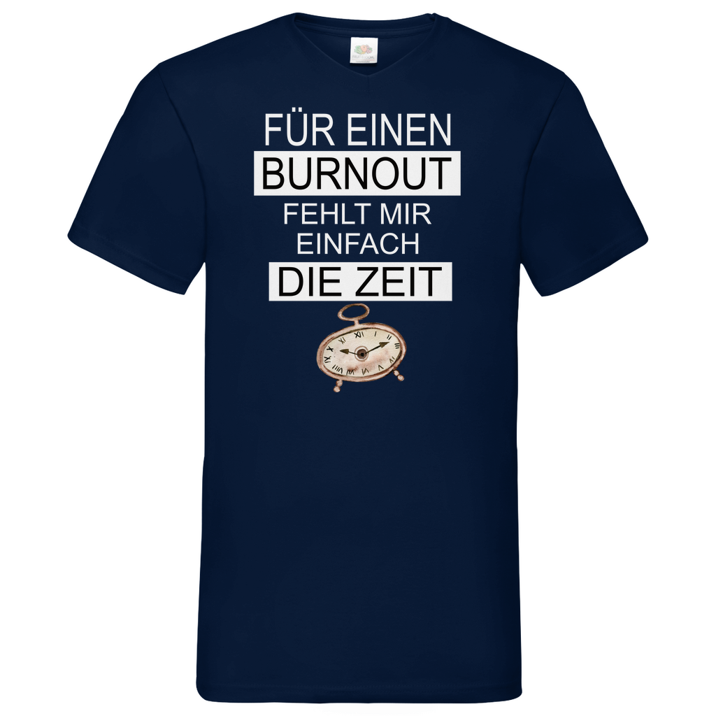 Herren Basic V-Neck T-Shirt für ein burnout-01