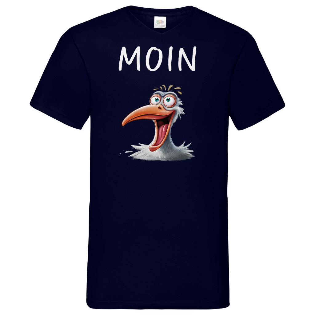 Herren Basic V-Neck T-Shirt MOINMOIN-06