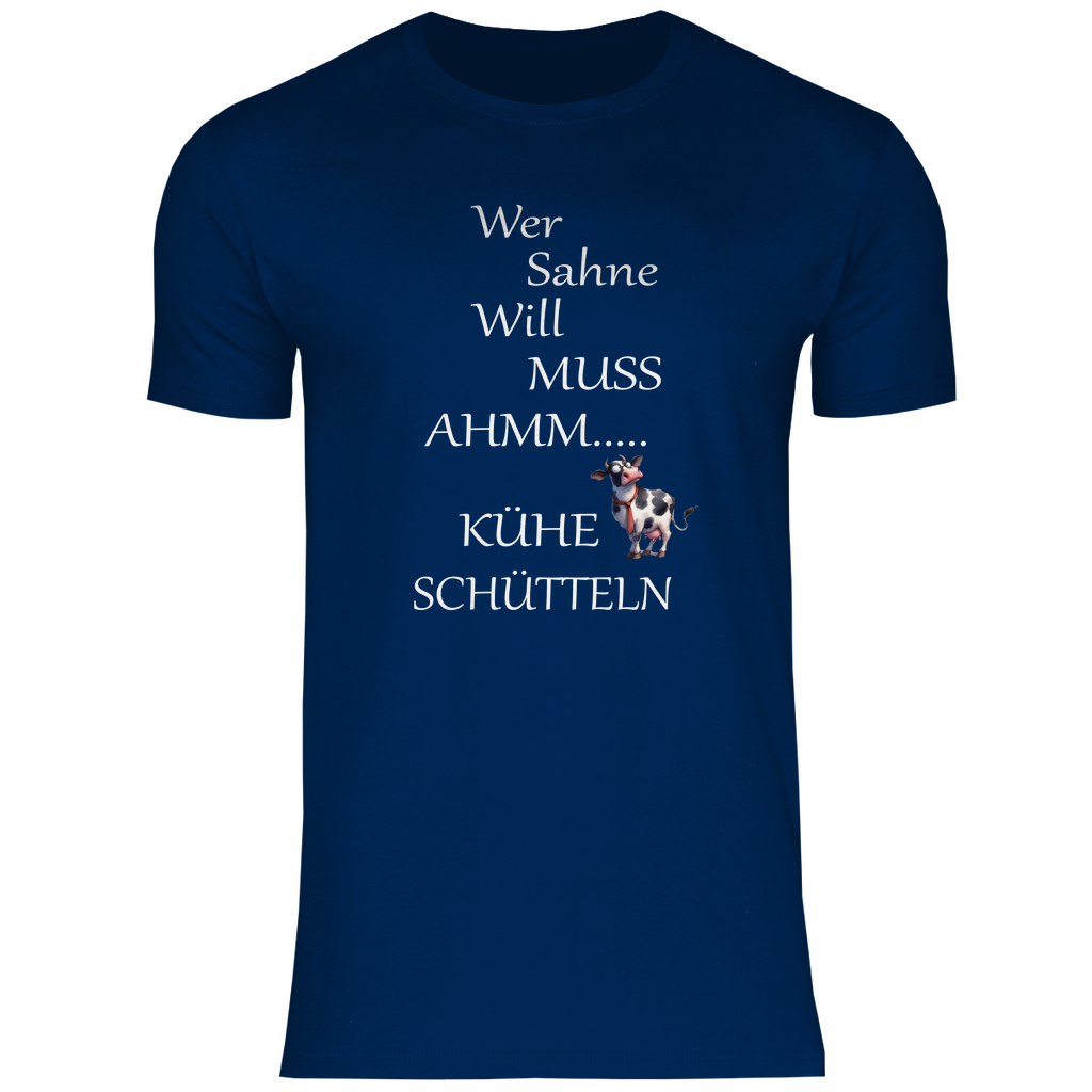Herren T-Shirt wer sahne will-w