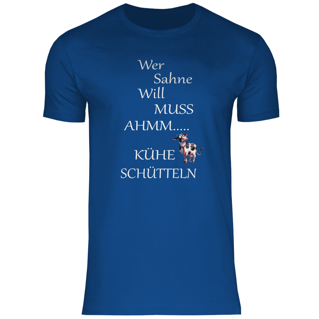 Herren T-Shirt wer sahne will-w