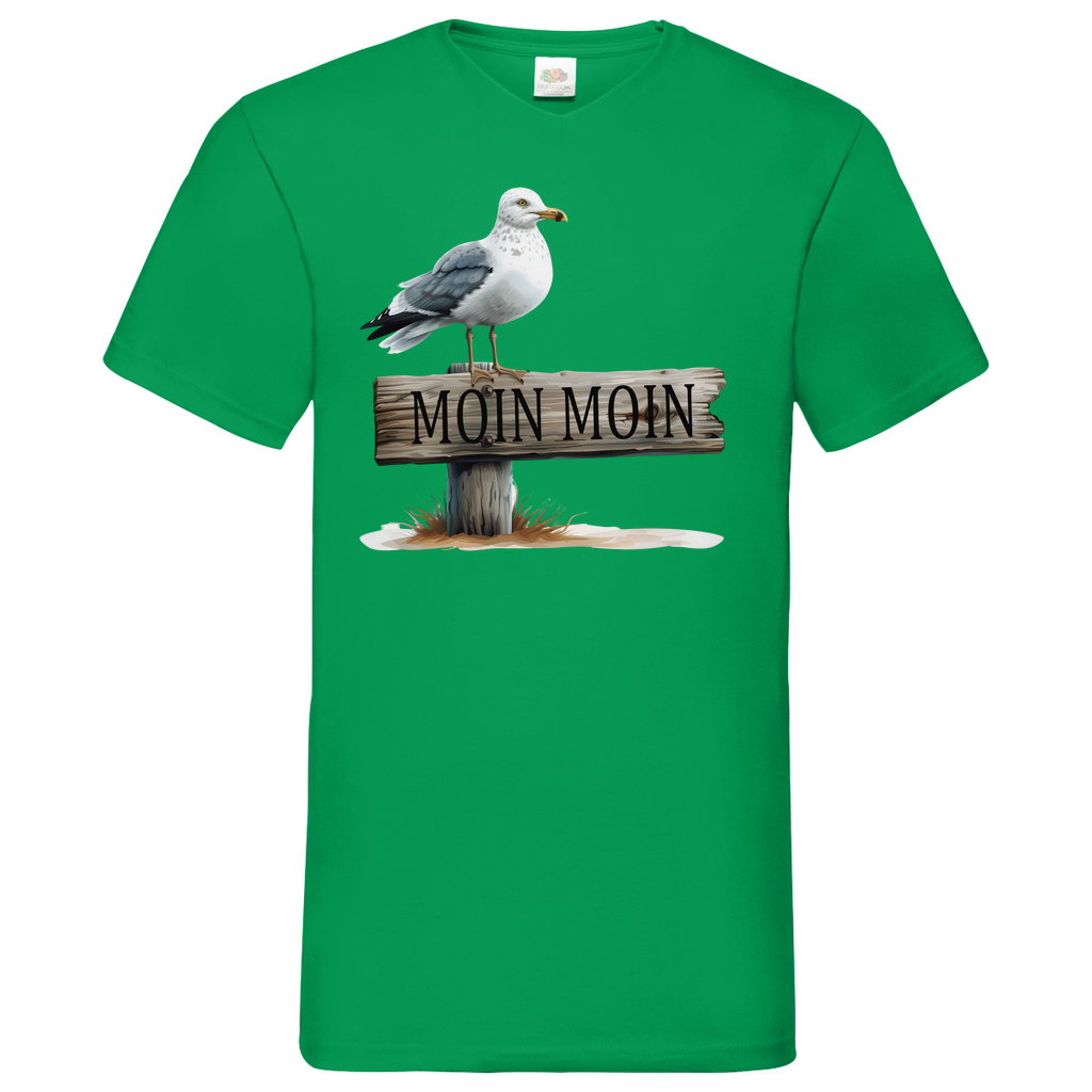 Herren Basic V-Neck T-Shirt MOINMOIN-04