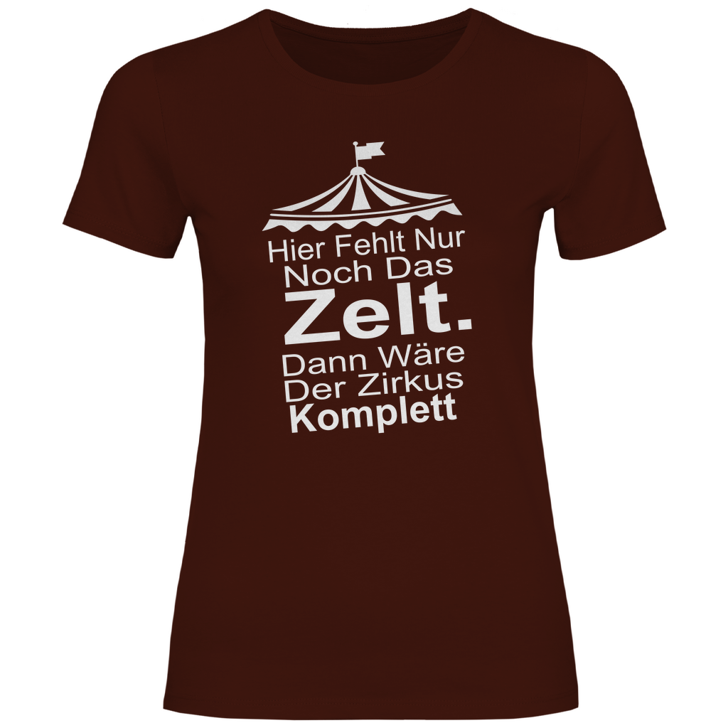 Damen T-Shirt hier fehlt nur noch-w