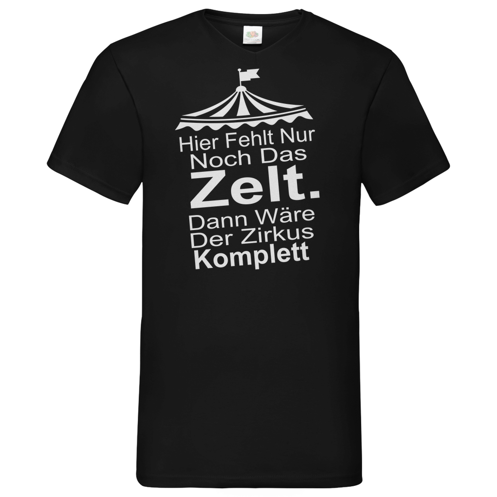 Herren Basic V-Neck T-Shirt hier fehlt nur noch-w