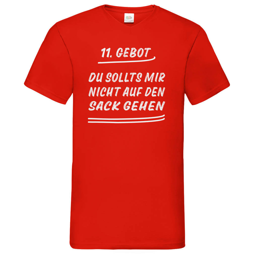 Herren Basic V-Neck T-Shirt spruch022