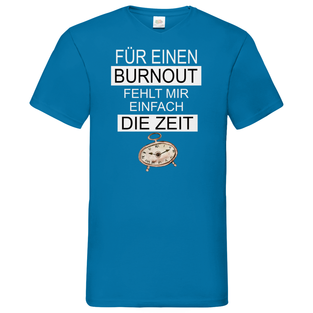 Herren Basic V-Neck T-Shirt für ein burnout-01