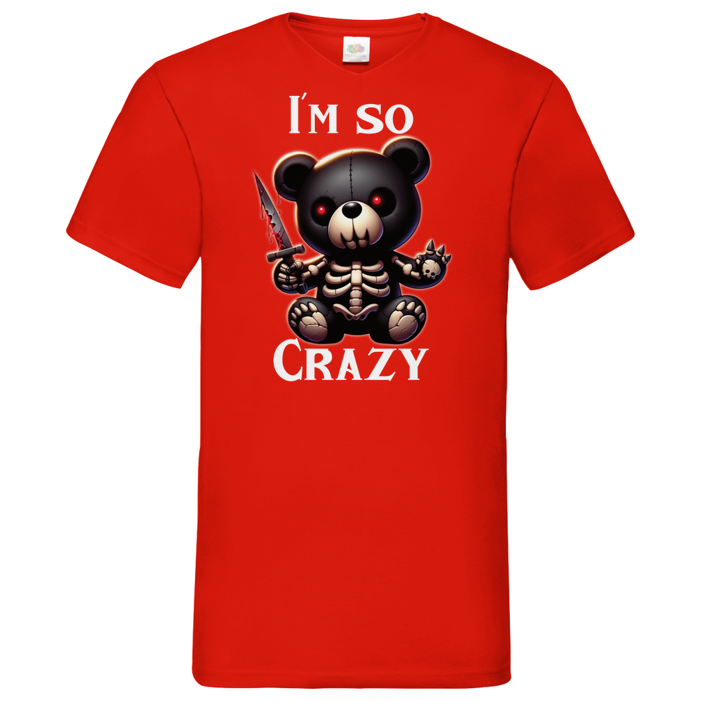 Herren Basic V-Neck T-Shirt crazy-001