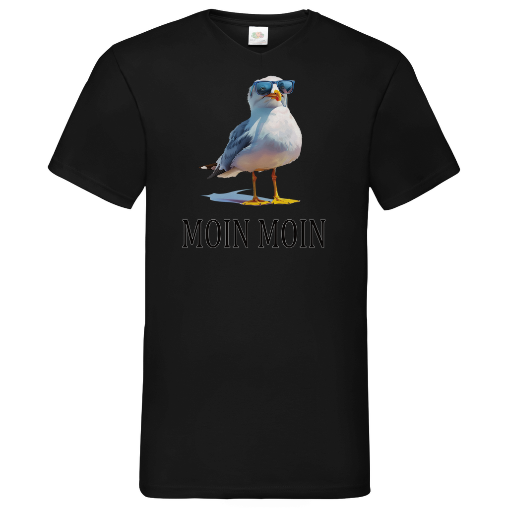 Herren Basic V-Neck T-Shirt MOINMOIN-02