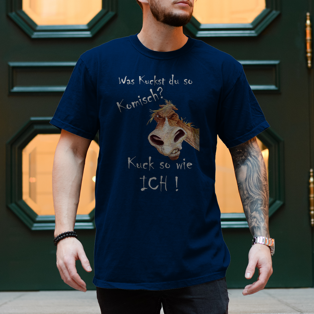 Herren T-Shirt was kuckst du ?