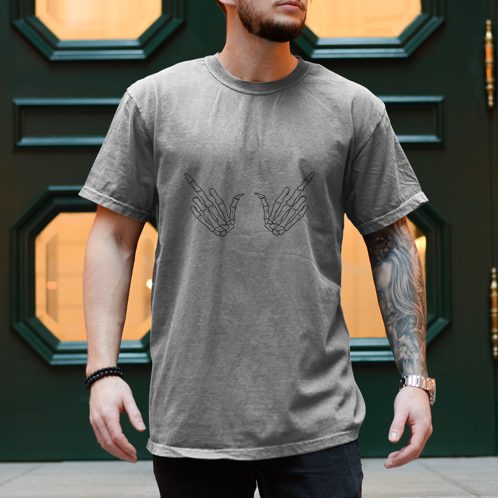 Herren T-Shirt Hokus Pokus - Sportliches Grau: 85% Baumwolle, 15% Viskose - Körperbetonte Passform