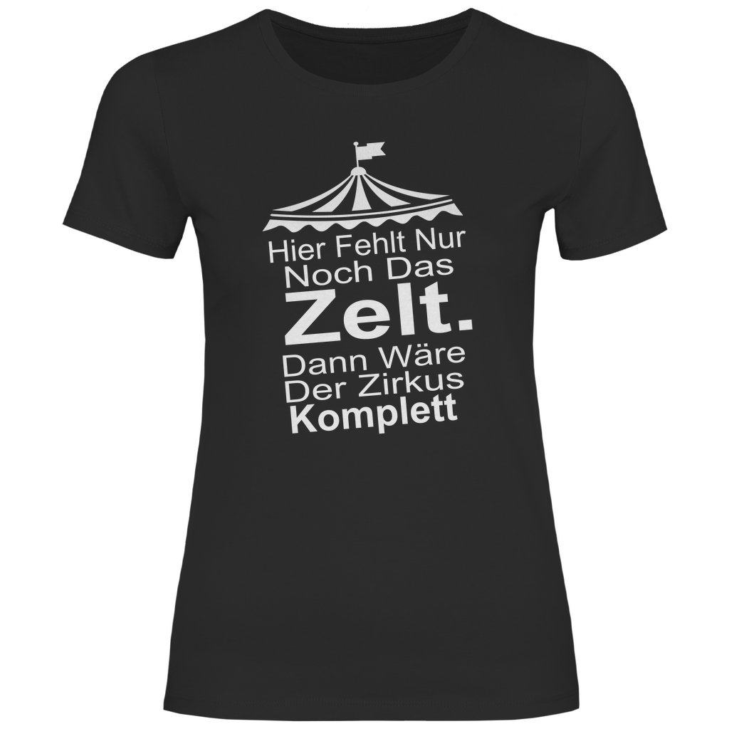Damen T-Shirt hier fehlt nur noch-w