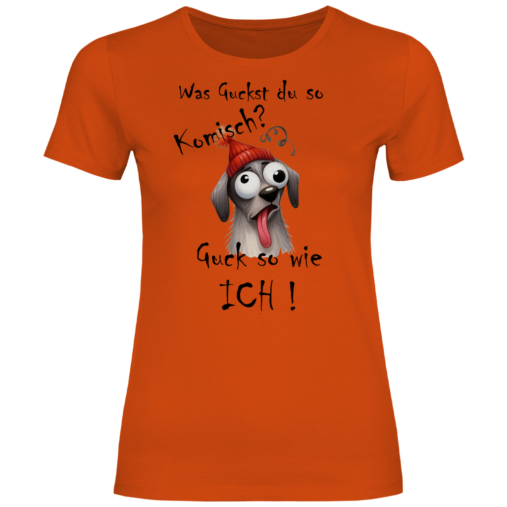 Damen T-Shirt was kuckst du ? 04S
