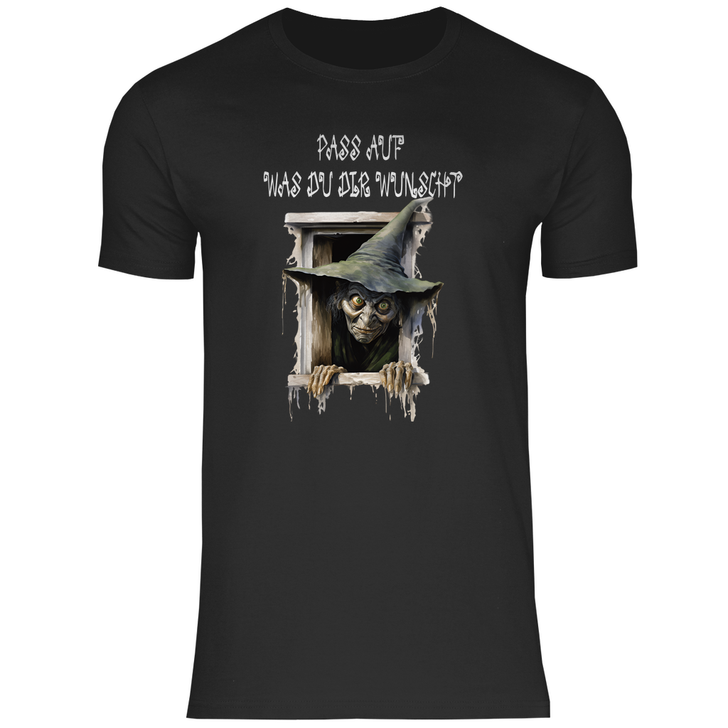 Herren T-Shirt pass auf was du dir wünscht-01