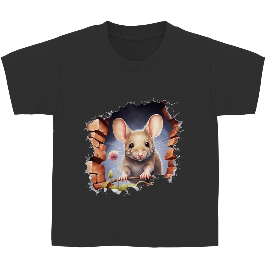 Kinder Basic T-Shirt maus-03