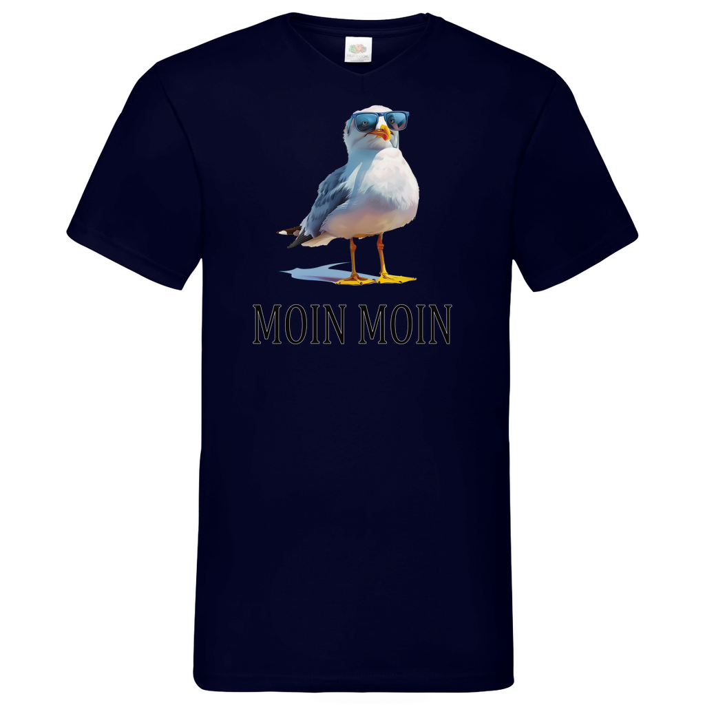 Herren Basic V-Neck T-Shirt MOINMOIN-02