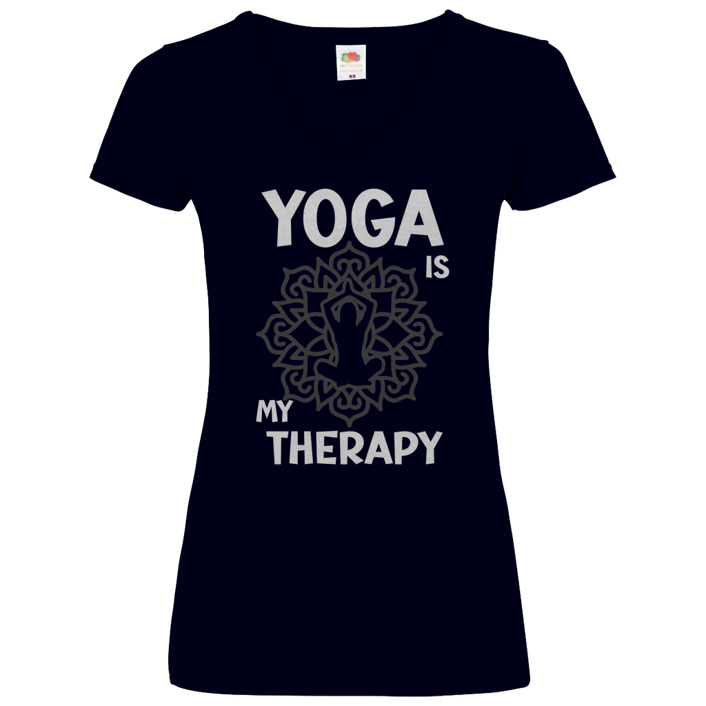 Damen Basic V-Neck T-Shirt YOGA-004