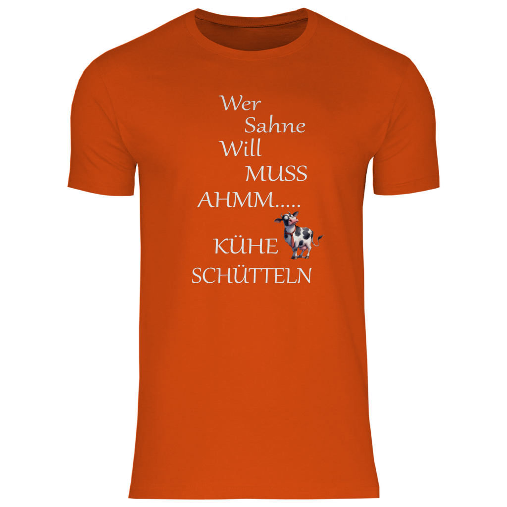 Herren T-Shirt wer sahne will-w