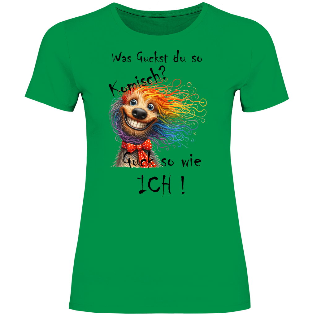 Damen T-Shirt was kuckst du ? 03S