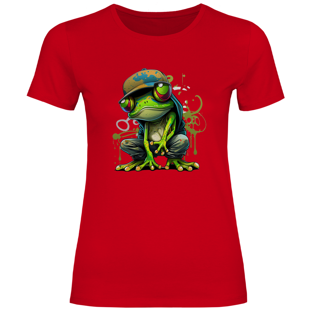 Damen T-Shirt Frosch-2