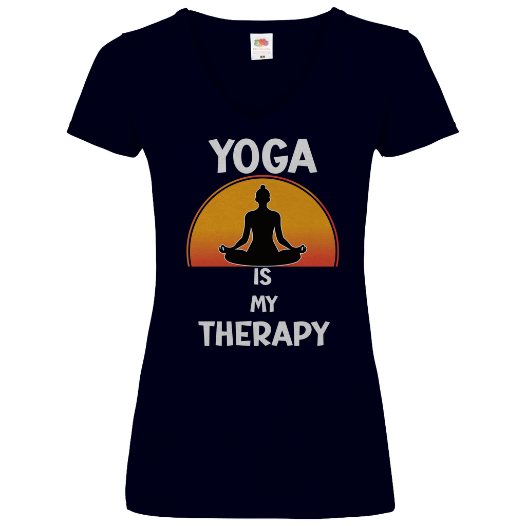 Damen Basic V-Neck T-Shirt YOGA-002