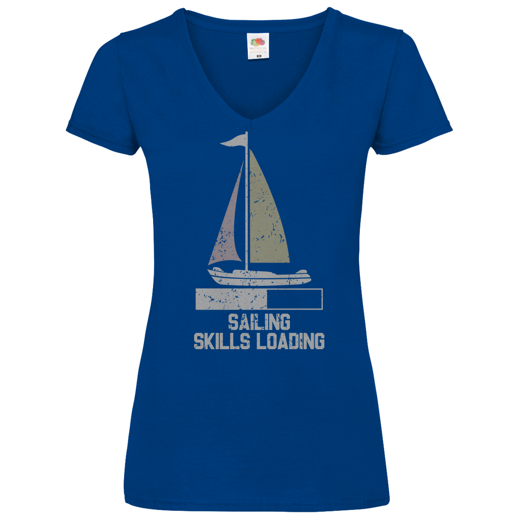 Damen Basic V-Neck T-Shirt Sailing-03