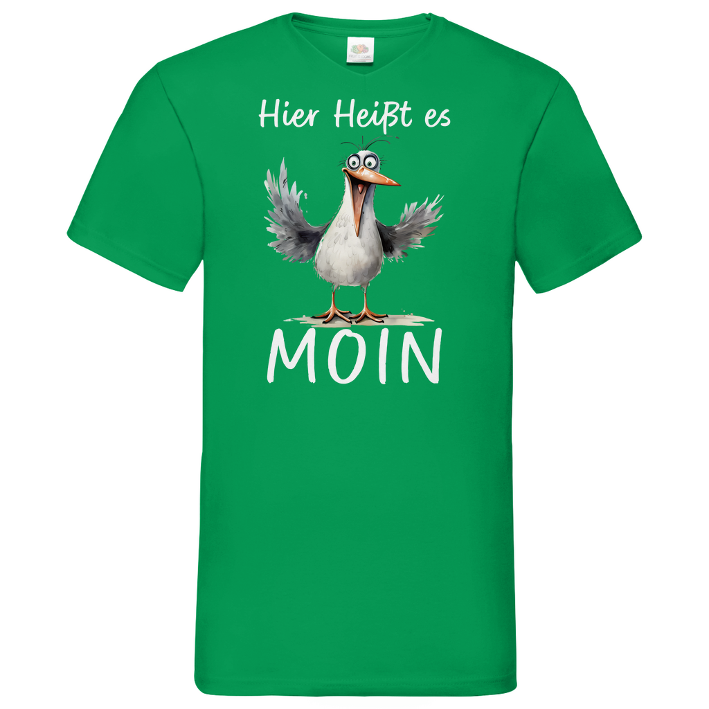 Herren Basic V-Neck T-Shirt MOINMOIN-07