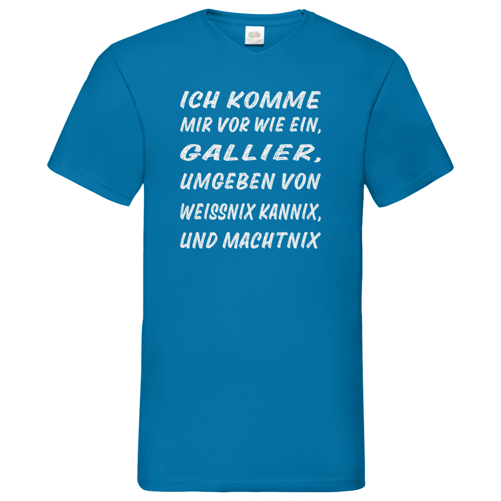 Herren Basic V-Neck T-Shirt spruch021