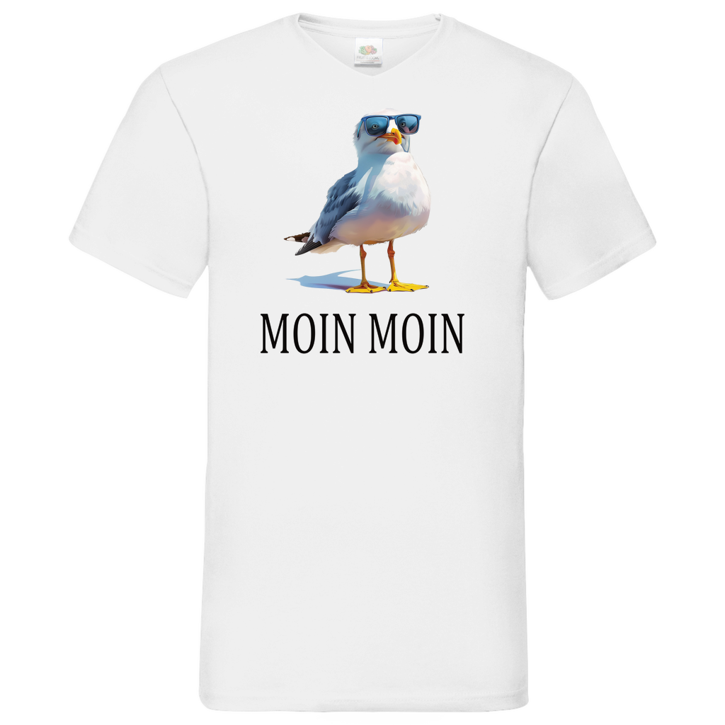 Herren Basic V-Neck T-Shirt MOINMOIN-02