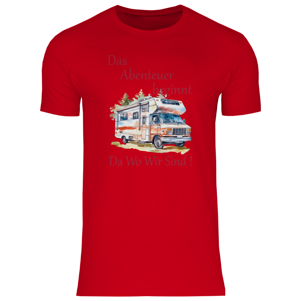 Herren T-Shirt Camping Das Abenteuer beginnt-01