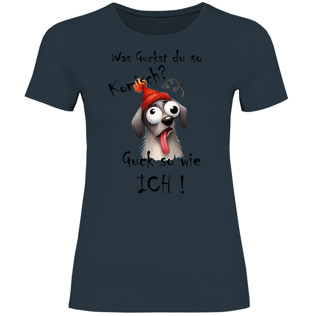 Damen T-Shirt was kuckst du ? 04S