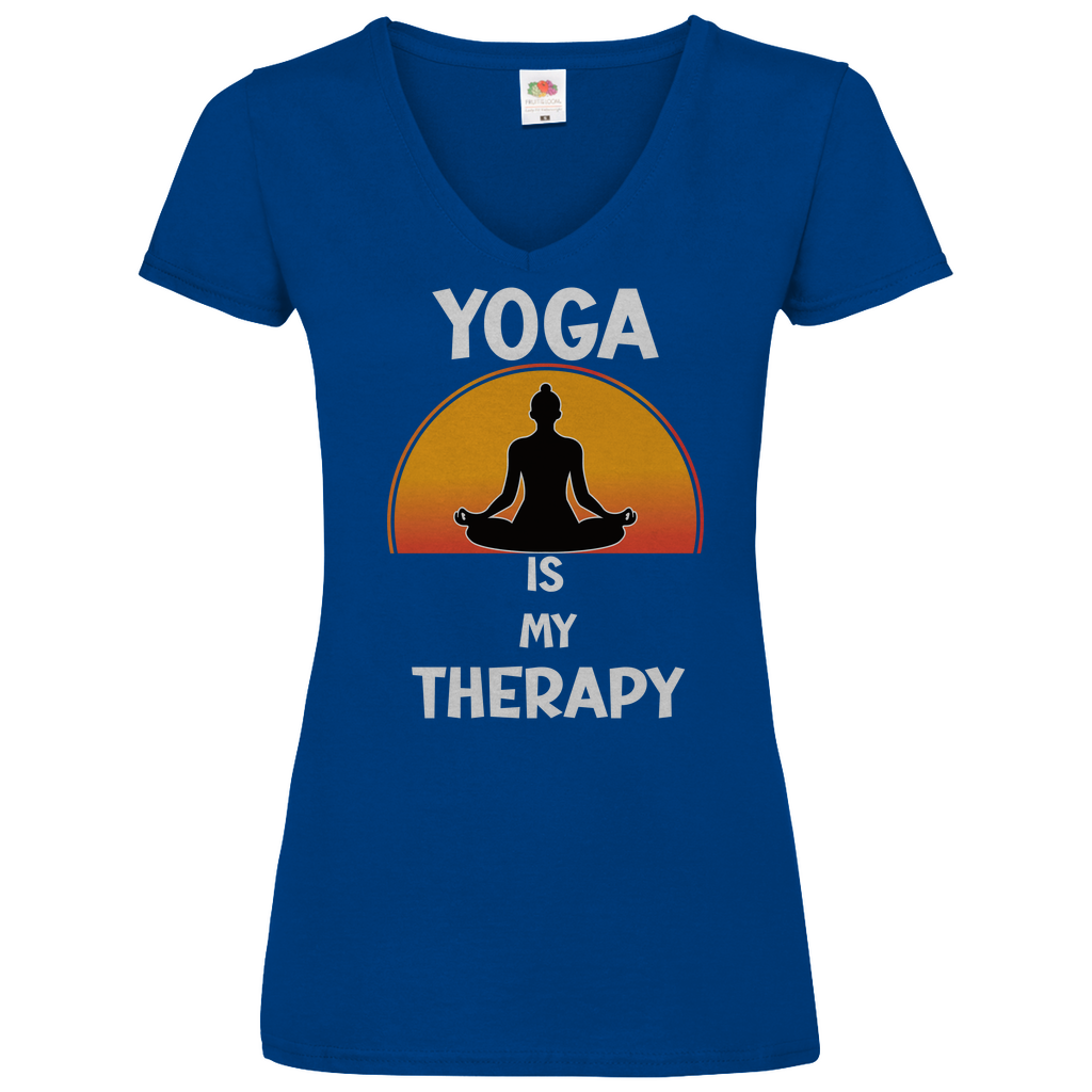 Damen Basic V-Neck T-Shirt YOGA-002