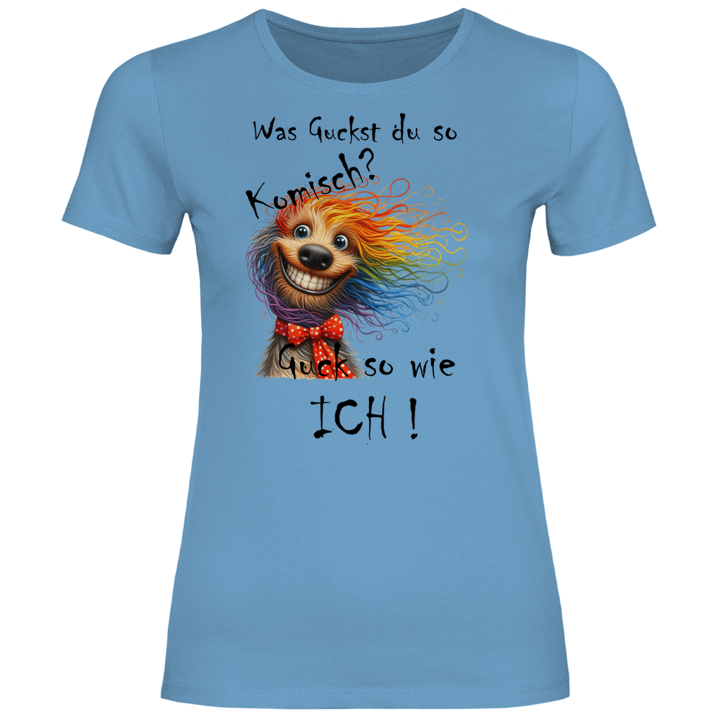 Damen T-Shirt was kuckst du ? 03S