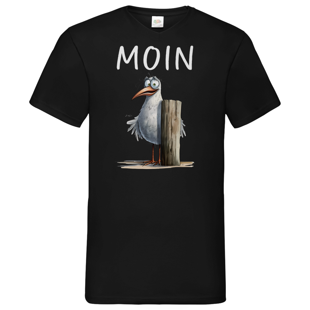 Herren Basic V-Neck T-Shirt MOINMOIN-05