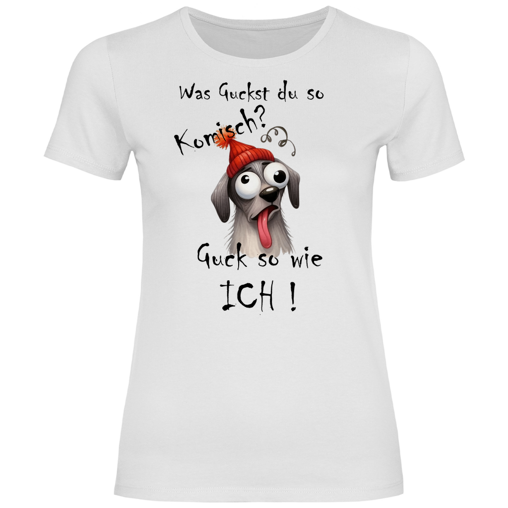 Damen T-Shirt was kuckst du ? 04S