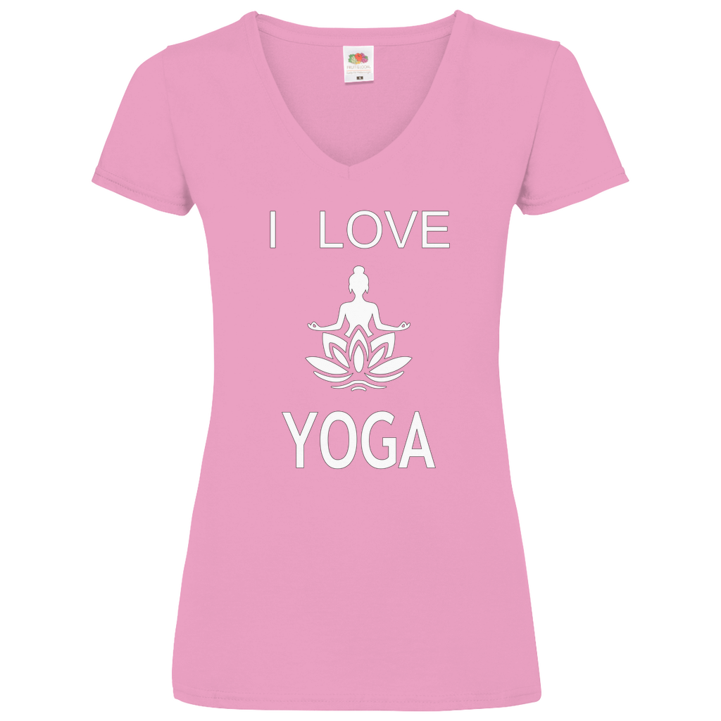Damen Basic V-Neck T-Shirt YOGA-006