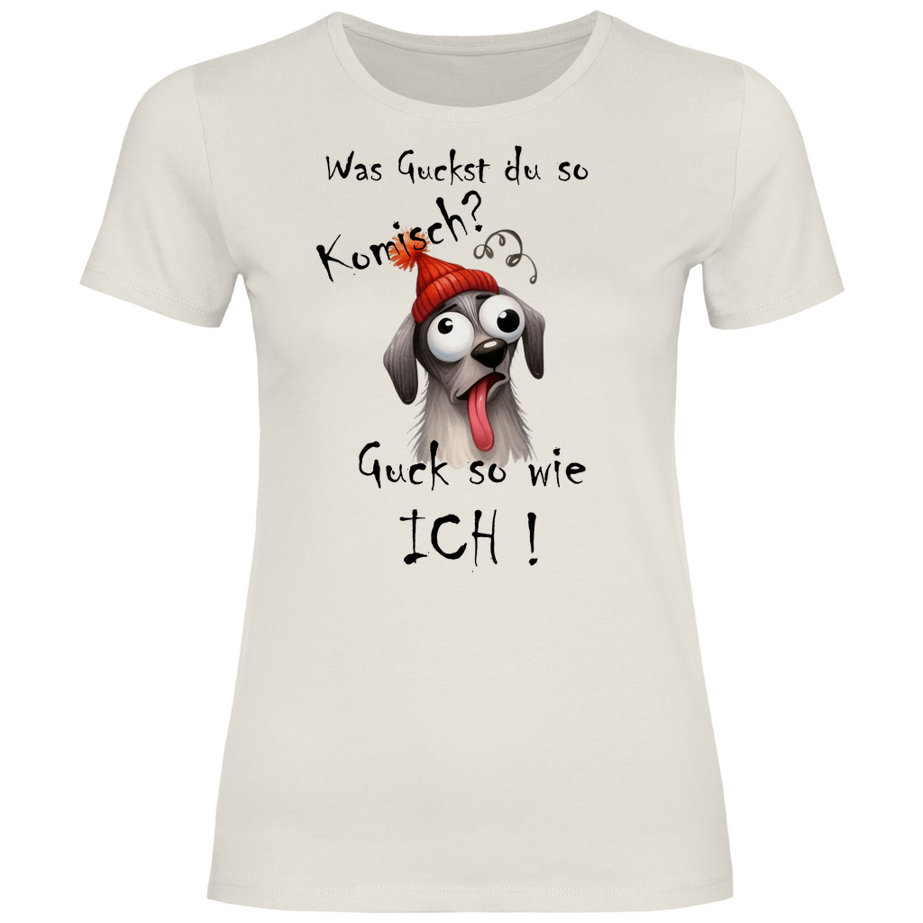 Damen T-Shirt was kuckst du ? 04S